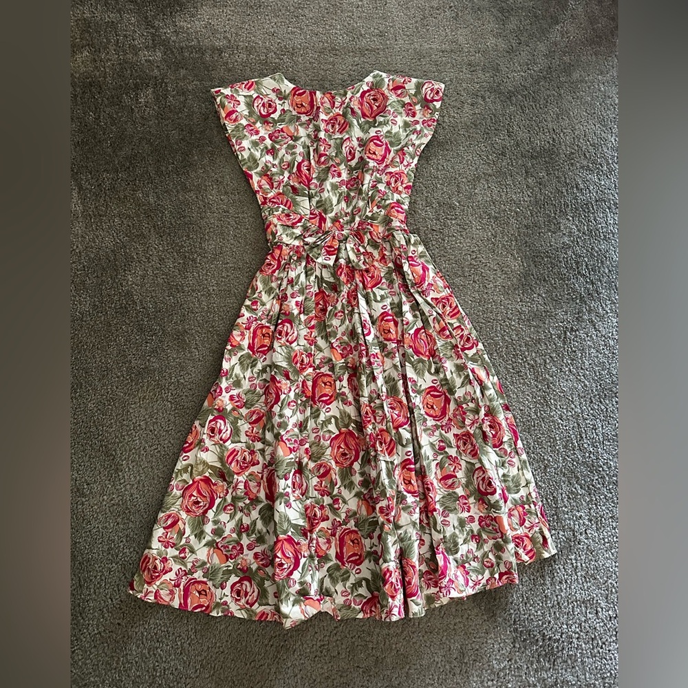 Vintage 1980’s Floral Print Women's Dress